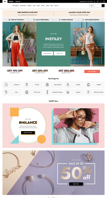 Ellium - Multipurpose Shopify Theme OS 3.0 | Responsive eCommerce Template gallery