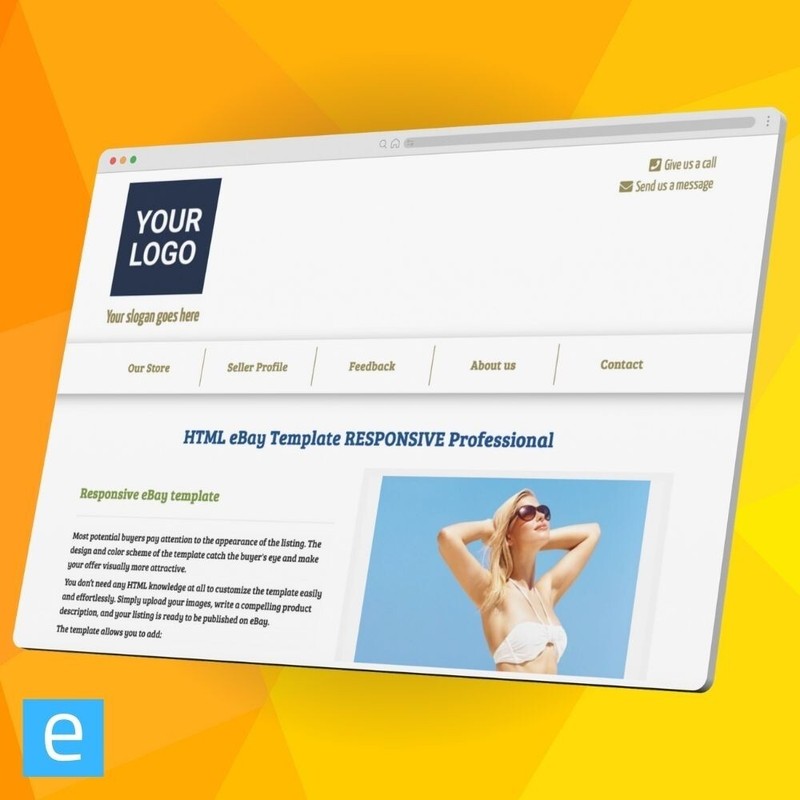 eBay Template RESPONSIVE Professional - modern html template - no coding needed gallery