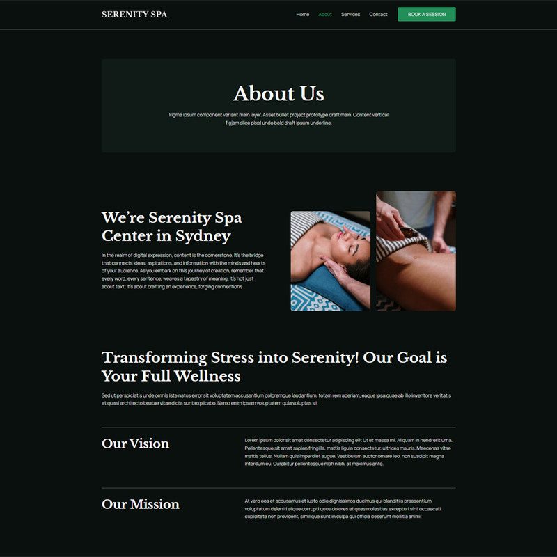 Dark-themed Spa Website - Ready to Run + 1-Year Domain and Hosting gallery