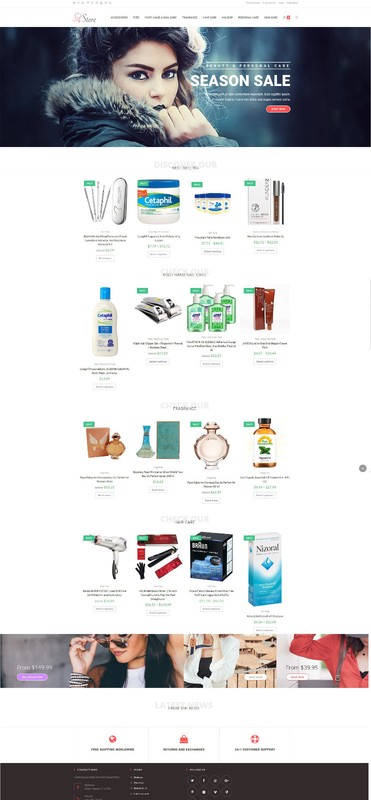 Beauty and Skin Care Store – Amazon Affiliate + eCommerce Website + Free Hosting