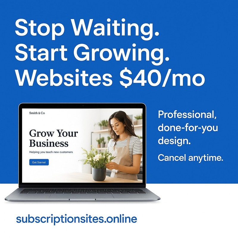 3 months of Service ($120 value) Month To Month Subscription – Custom Website