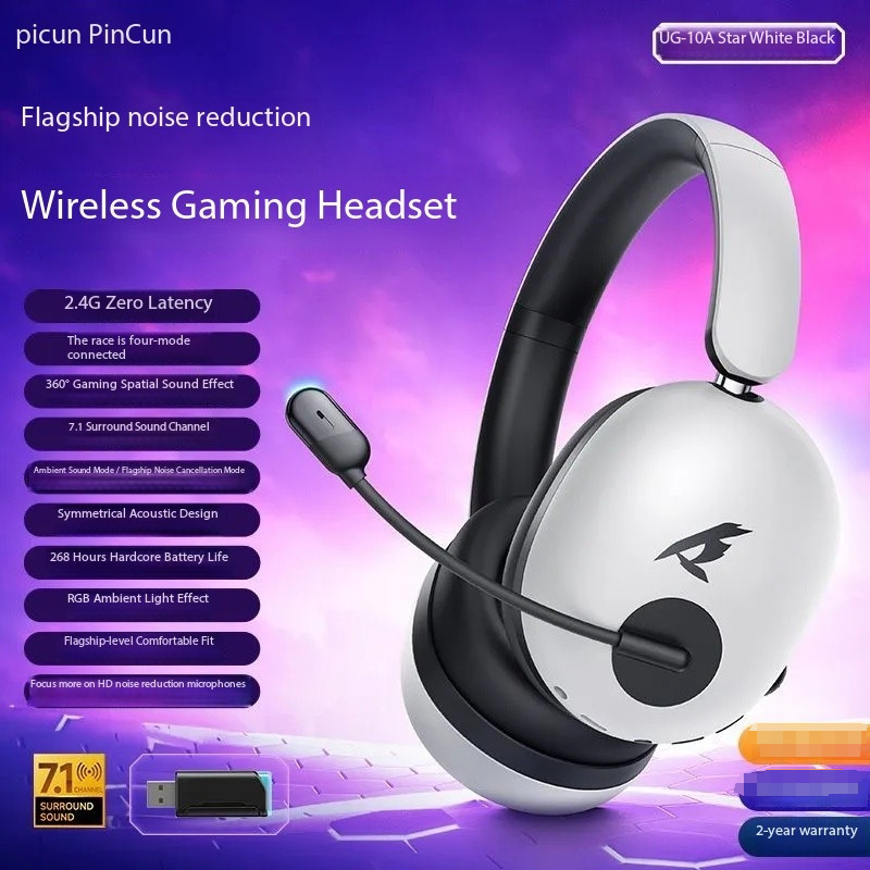 Pincun UG10A Over-Ear Active Noise-Canceling Gaming Headset-56dB Noise Reducton gallery