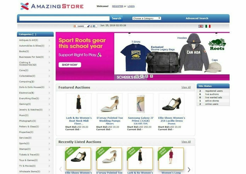 EBay Clone Auction Website (Blue) - Free Install + Hosting with SSL