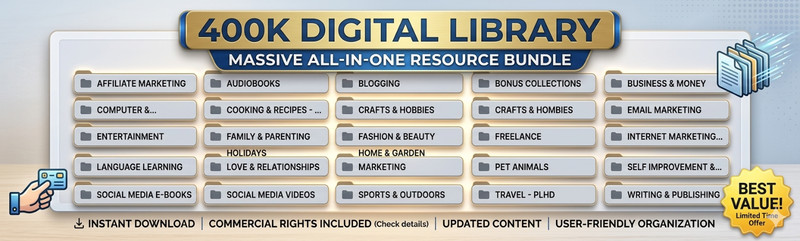 400K DIGITAL LIBRARY | All-In-One Resource Bundle | Business, Hobby & More gallery