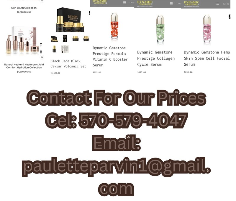 Dynamic Gemstone Skincare Products Website for Sale - Online Storefront gallery