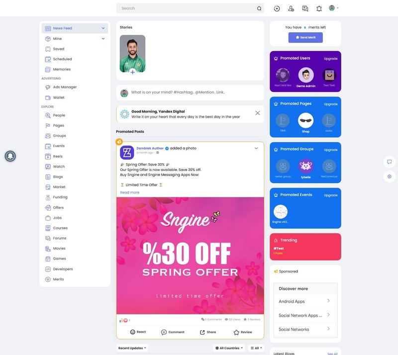 Socira - PHP Social Network Platform | Create Your Own Community | Mobile Ready gallery