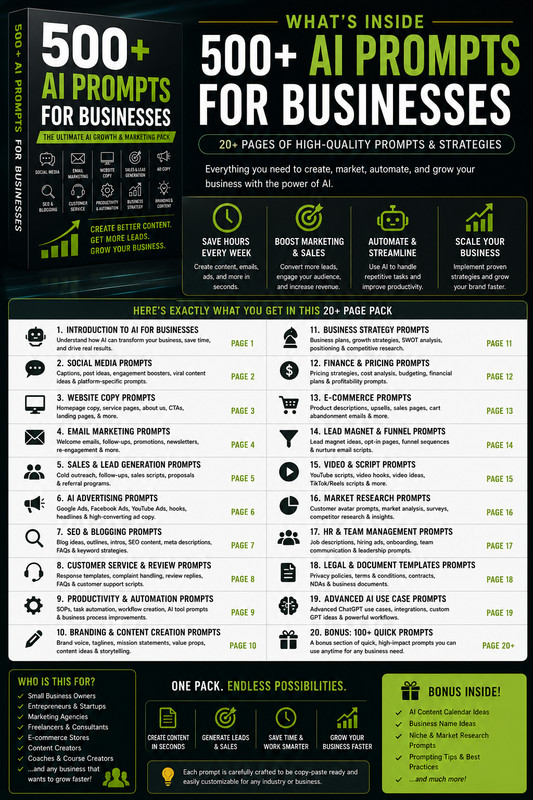 AI for Small Business 20 Pages ChatGPT Prompts Automation Guide Digital Download gallery