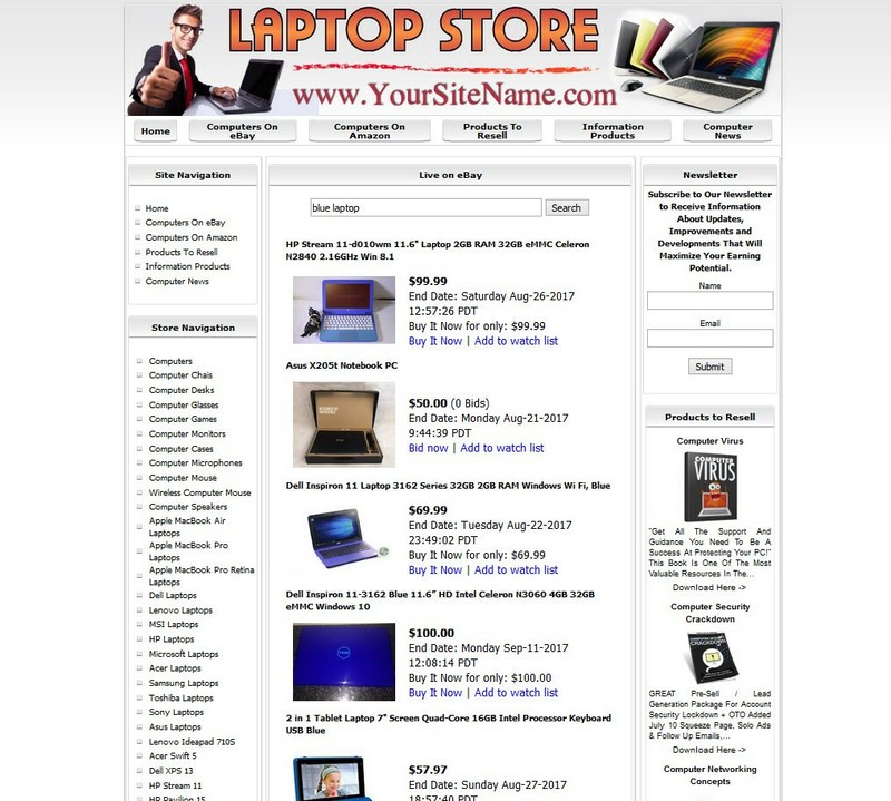 Fully Stocked Computer Make Money Affiliate Online Business Website For Sale! gallery