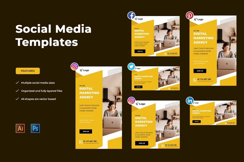 Digital Marketing Social Media Templates