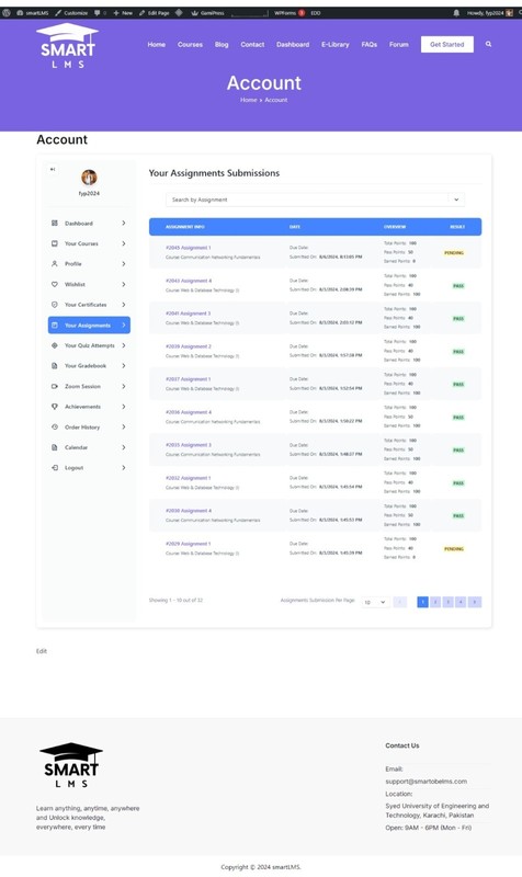 Comprehensive Smart Learning Management System (SLMS) - Feature-Rich LMS Built gallery