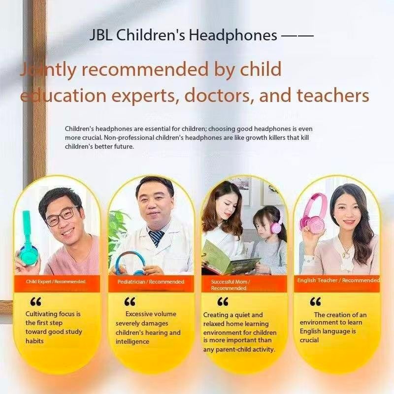 JR310 JBL 儿童耳机头戴式耳机通话带麦克风网课学习安全保护听力 gallery