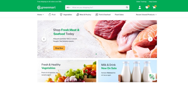 GreenMart ⭐GPL⭐ Lifetime Update – Organic & Food WooCommerce WordPress Theme gallery
