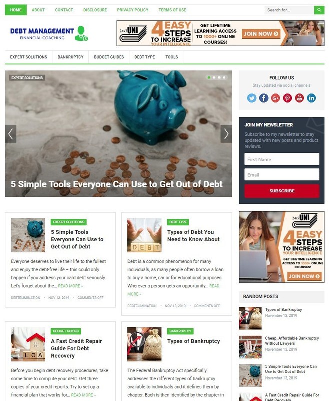 DFY DEBT ELIMINATION WORDPRESS THEME+FREE SETUP PRE-DESIGNED BANNERS AND ADS
