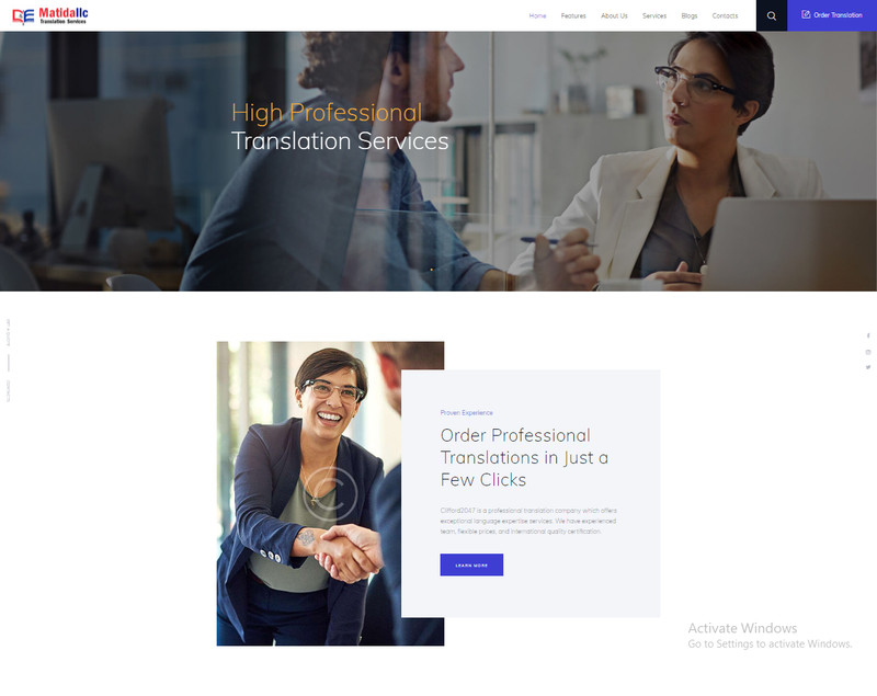 Translation Agency Website Free Hosting and Setup