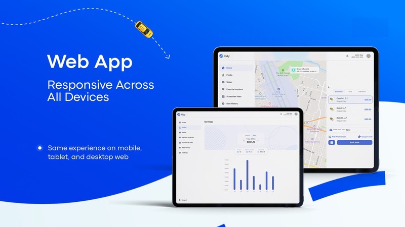 Cabora Taxi App – Complete Flutter Ride Hailing Solution with Admin Panel gallery