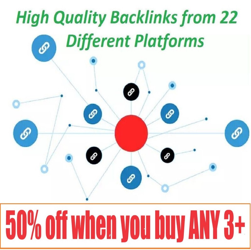 COMPLETE SEO PACK (Authority Backlinks from 22 platforms) Sold separate for $525