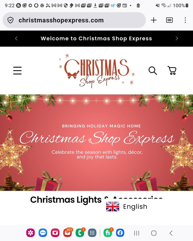 Shopify Drop Shipping Christmas Store and domain