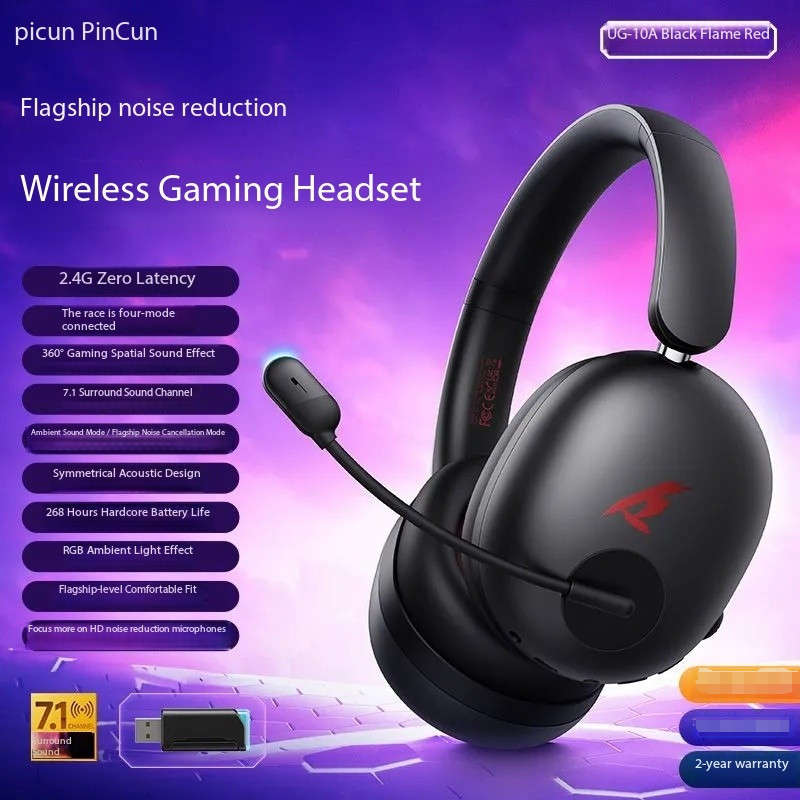 Pincun UG10A Over-Ear Active Noise-Canceling Gaming Headset-56dB Noise Reducton gallery