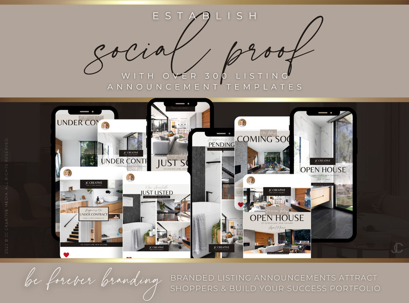 Luxury Real Estate Social Media Marketing Kit | 990+ Premium Canva Templates gallery