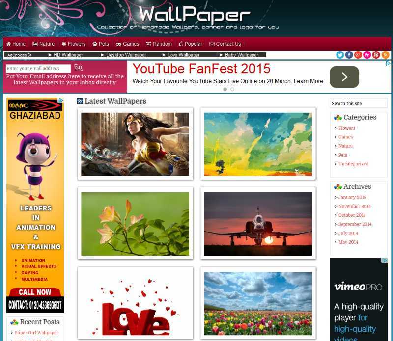 WordPress HD Wallpapers Download Website
