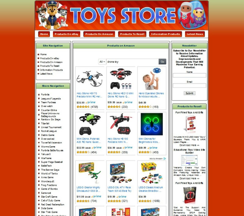 TOYS STORE Affiliate Website. Amazon+Google Adsense+Youtube+Automated News gallery