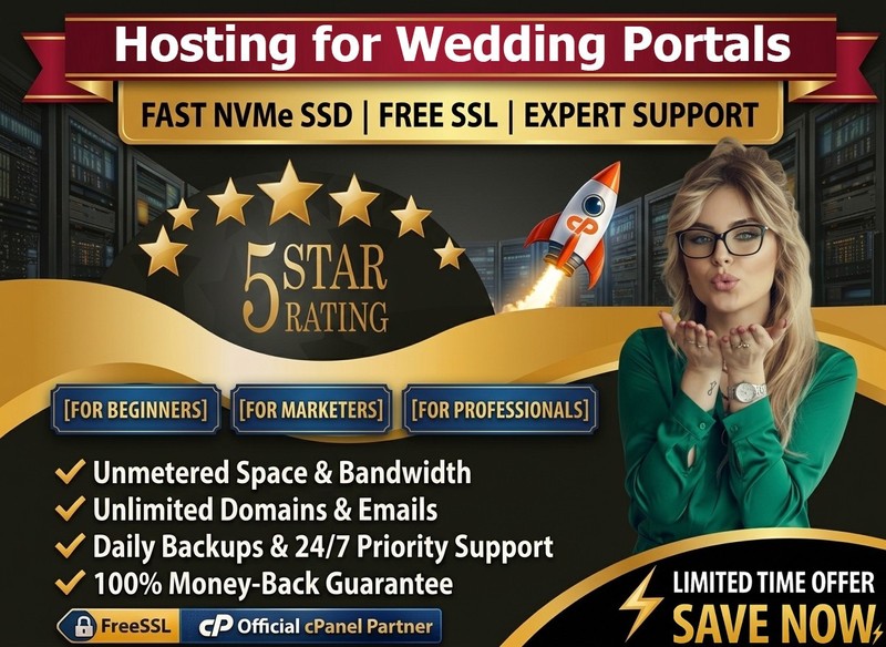 Hosting for Wedding Portals – 💍 Fast SSD | Free SSL | Emails | Only $14.99/Year gallery