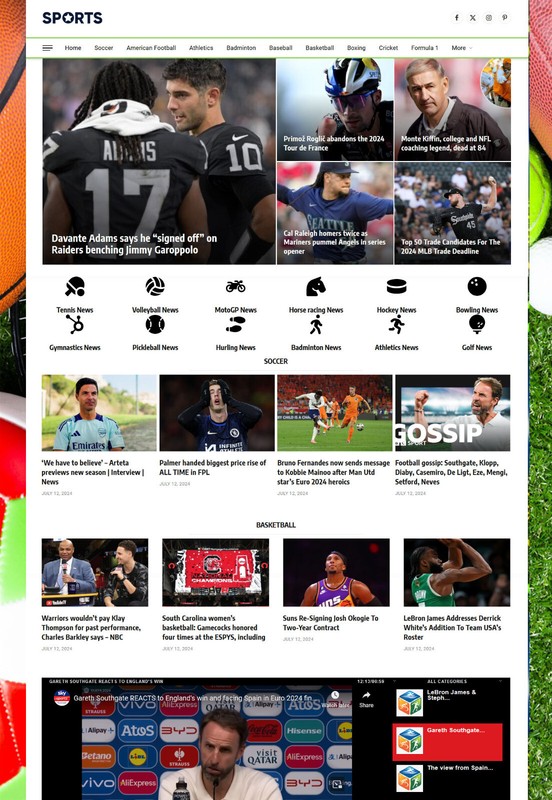 Sports News WebSite + Fully Automatic + Free Hosting with SSL