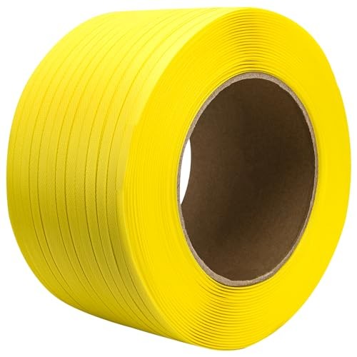 Poly Strapping Roll 1/2" x 3280' Yellow Packaging Banding 300lb Break Strength gallery