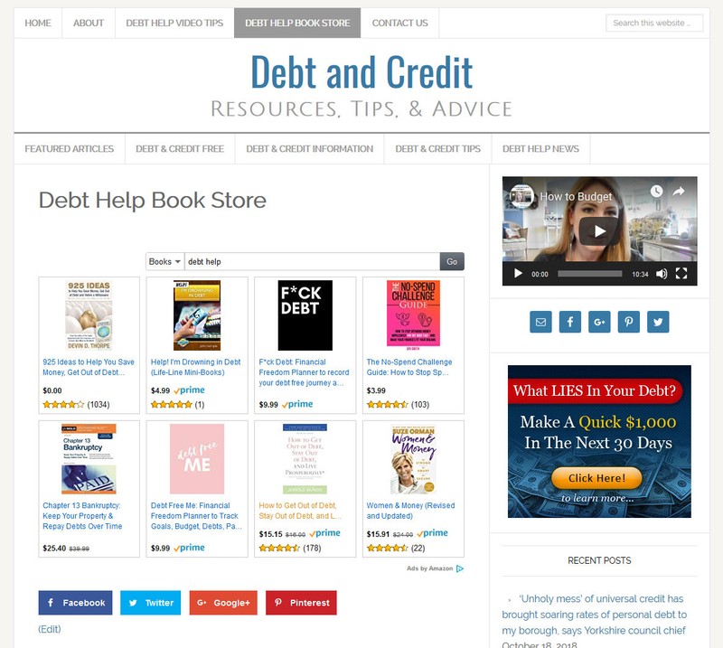 * DEBT & CREDIT RELIEF * affiliate website business for sale with AUTO CONTENT! gallery