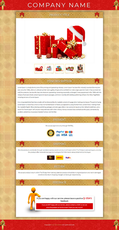 eBay Listing Templates Mobile Responsive HTTP 2019 Secure for Gift Products