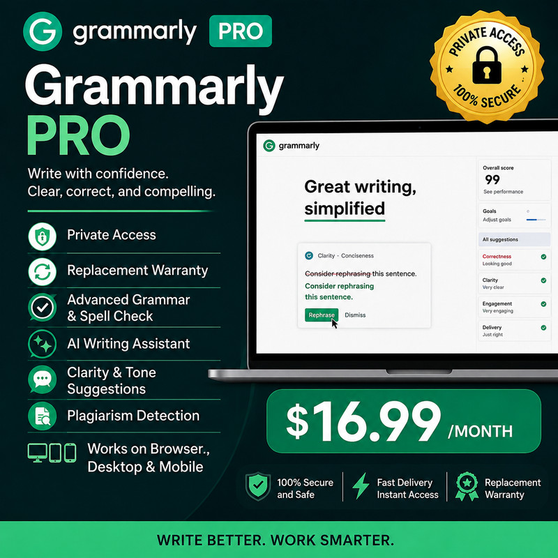 Gramerly Pro | Private Account |