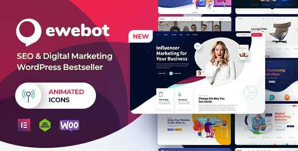 Ewebot SEO Theme GPL v3.0.1 | SEO Marketing & Digital Agency + Tutorial
