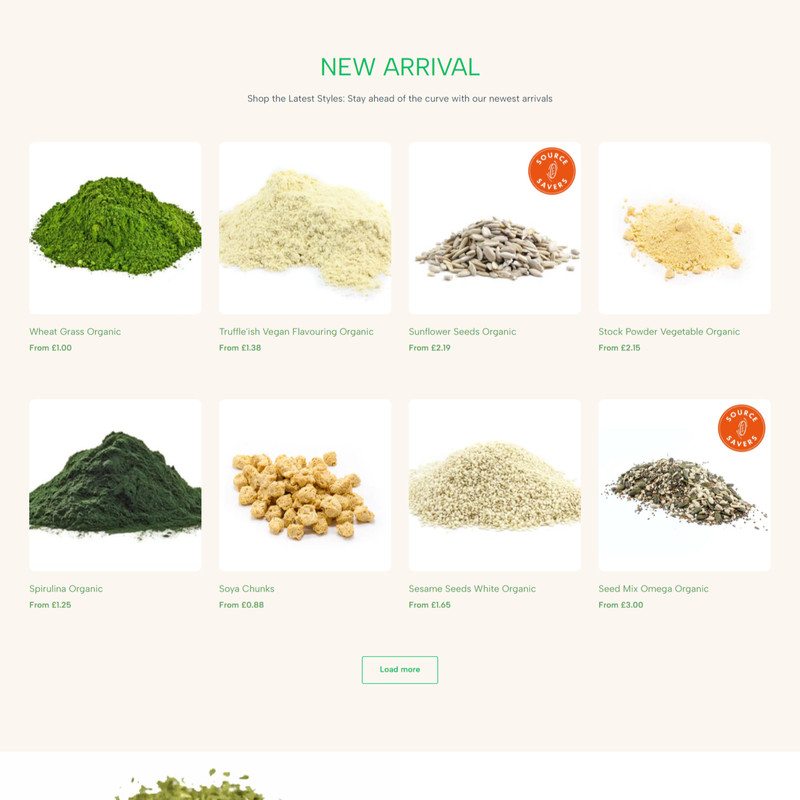 Ready-made Organic Food Shopify Store with UK Supplier gallery