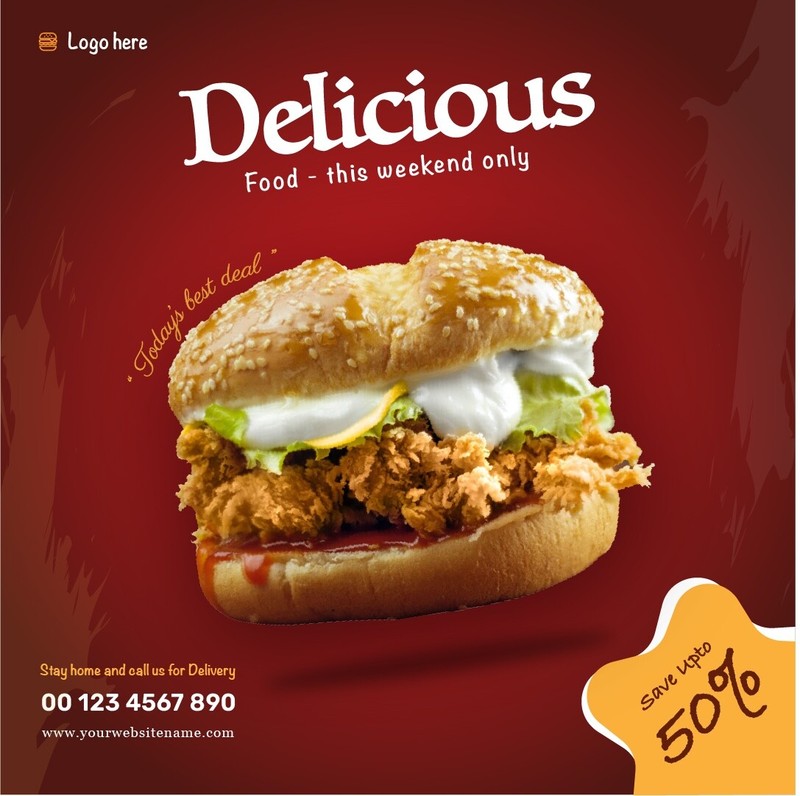 Delicious Food Social Media Marketing Templates gallery
