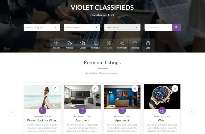 Premium Local Classified Ads Website with Advanced Search Filters + Free Hosting