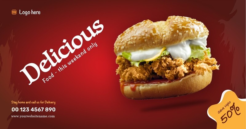 Delicious Food Social Media Marketing Templates gallery