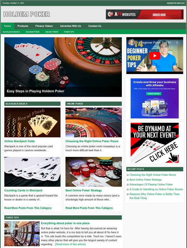 POKER TIPS Website Business For Sale – Work From Home Internet Business