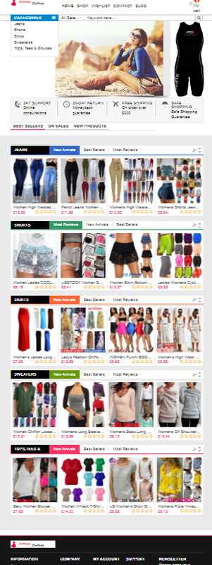 Ready made Dropshipping website Free hosting & set up– woman Clothes
