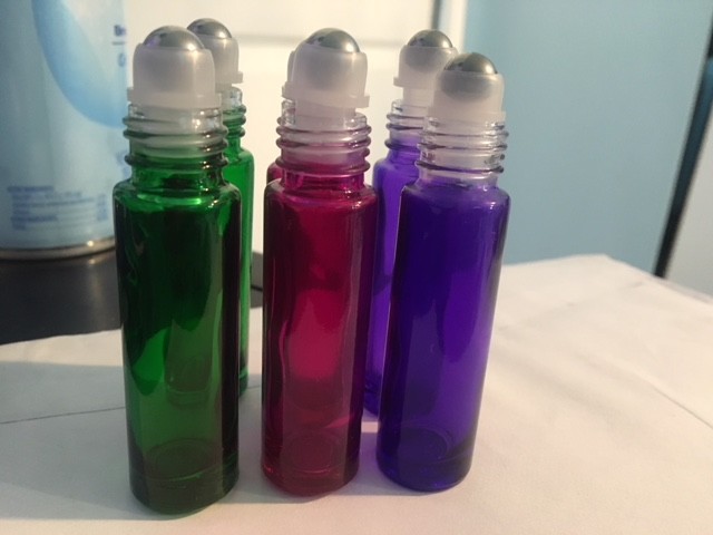 60 colored Stainless Steel Metal Roll on Glass Bottles Roller Ball 10ml 10 kits gallery
