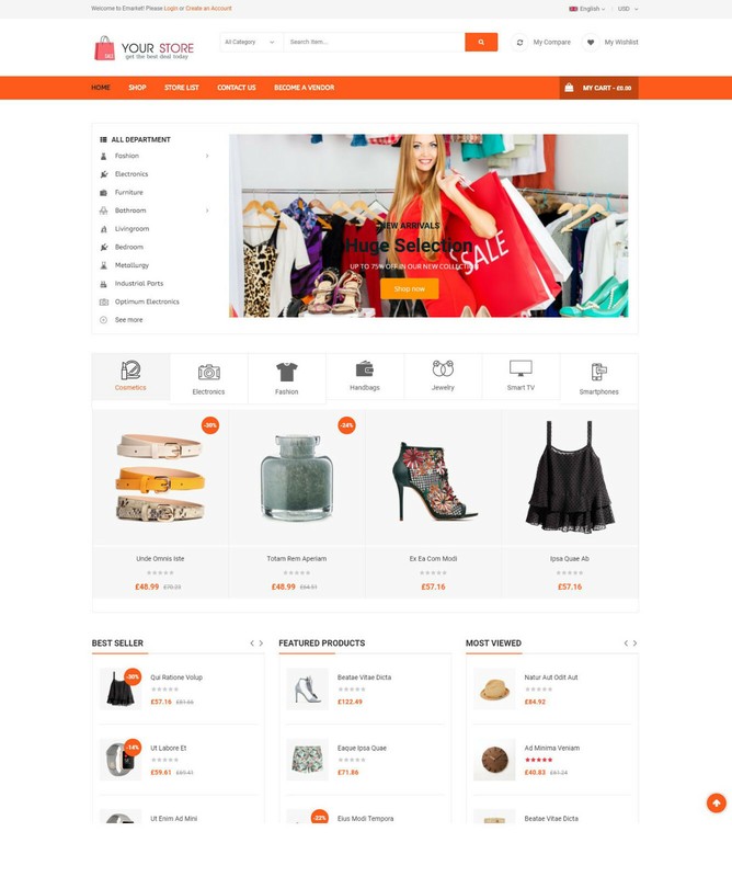 Online Marketplace Multi-Vendors DropShipping Commerce WebSite, Free Hosting