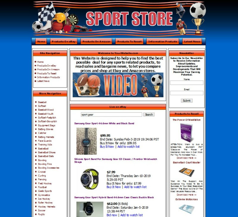 SPORT STORE WEBSITE BUSINESS FOR SALE. Amazon Store with Adsense gallery