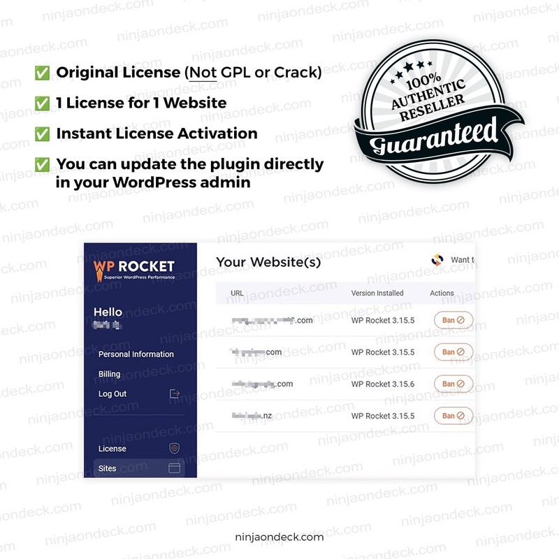🥷 WP Rocket Official License Activation ‒ 1-Year / 2-Year gallery