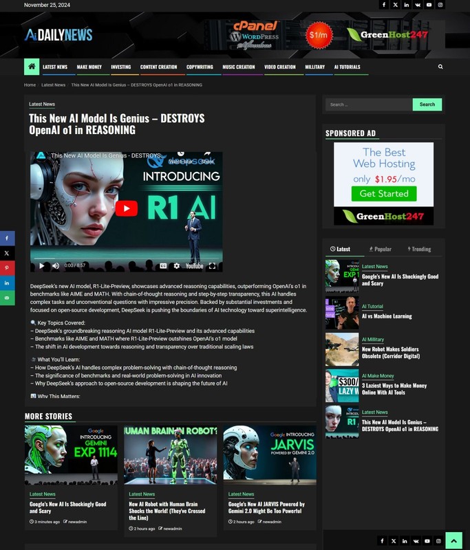 Make Money with Autopilot Most Trending AI News Website, Free Installation gallery