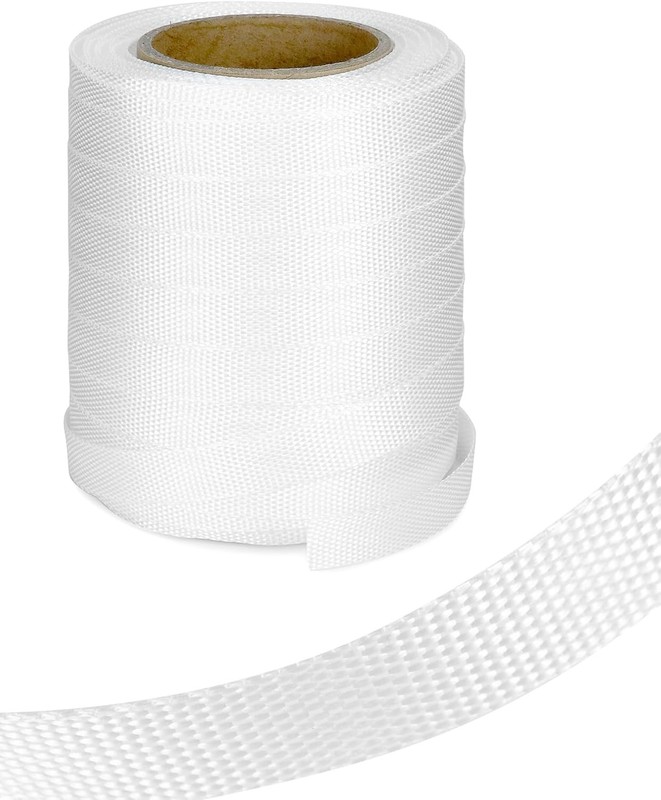 QWORK 3/4″ x 250′ Woven Polyester Cord Strap 2400 lb Strength Packaging Bundling