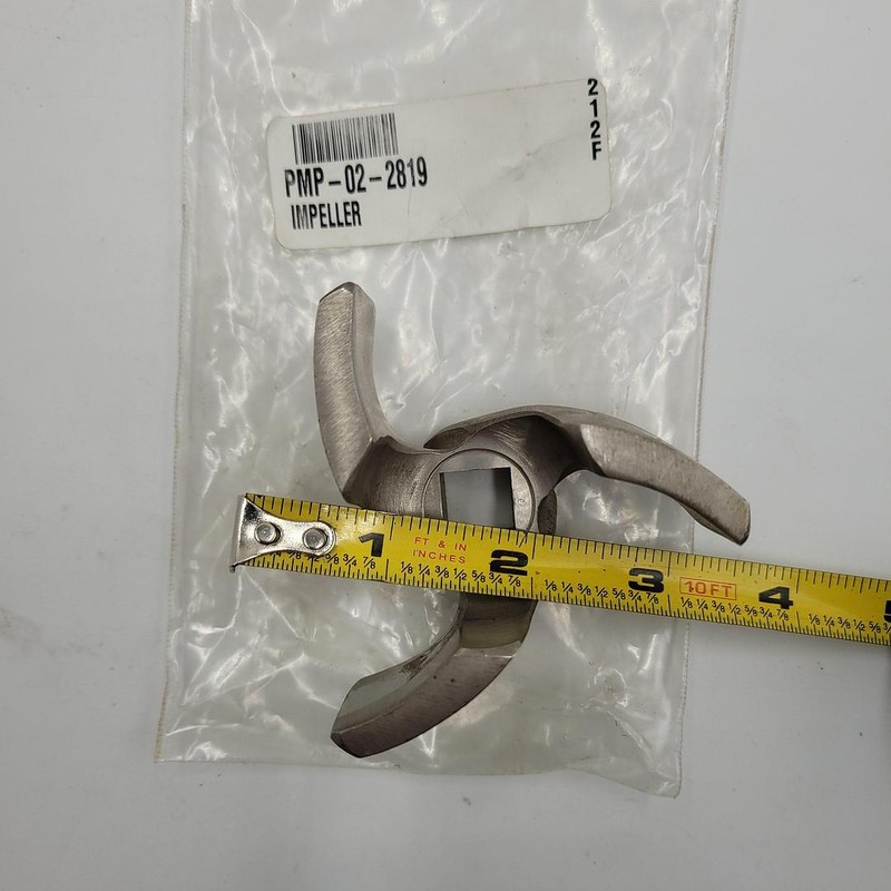 Stainless steel PMP-02-2819 IMPELLER 212F - 3-1/4" diameter - 1/2" square shaft gallery