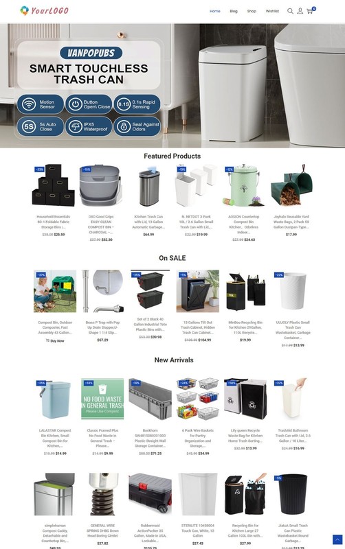 Trash Can Shop – Affiliate / Drop Shipping Website + eCommerce