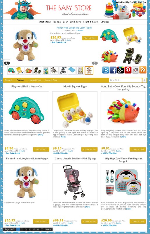 Baby Store - eBay Amazon ClickBank Affiliate WebSite + AutoUpdate