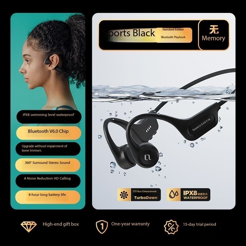 SHEYINX5 headphones, sports cycling, 8-level waterproof gallery