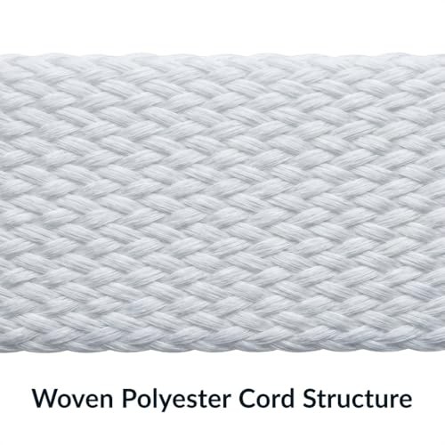 QWORK 3/4" x 250' Woven Polyester Cord Strap 2400 lb Strength Packaging Bundling gallery