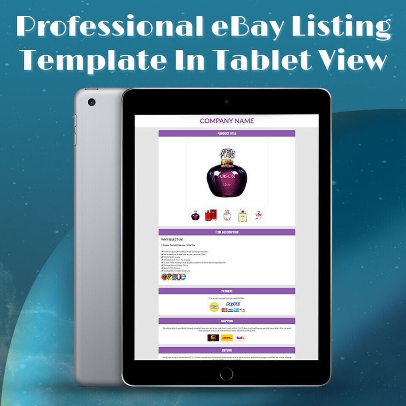 New eBay Mobile Responsive Template Auction Listing Professional HTTPS 2025 gallery